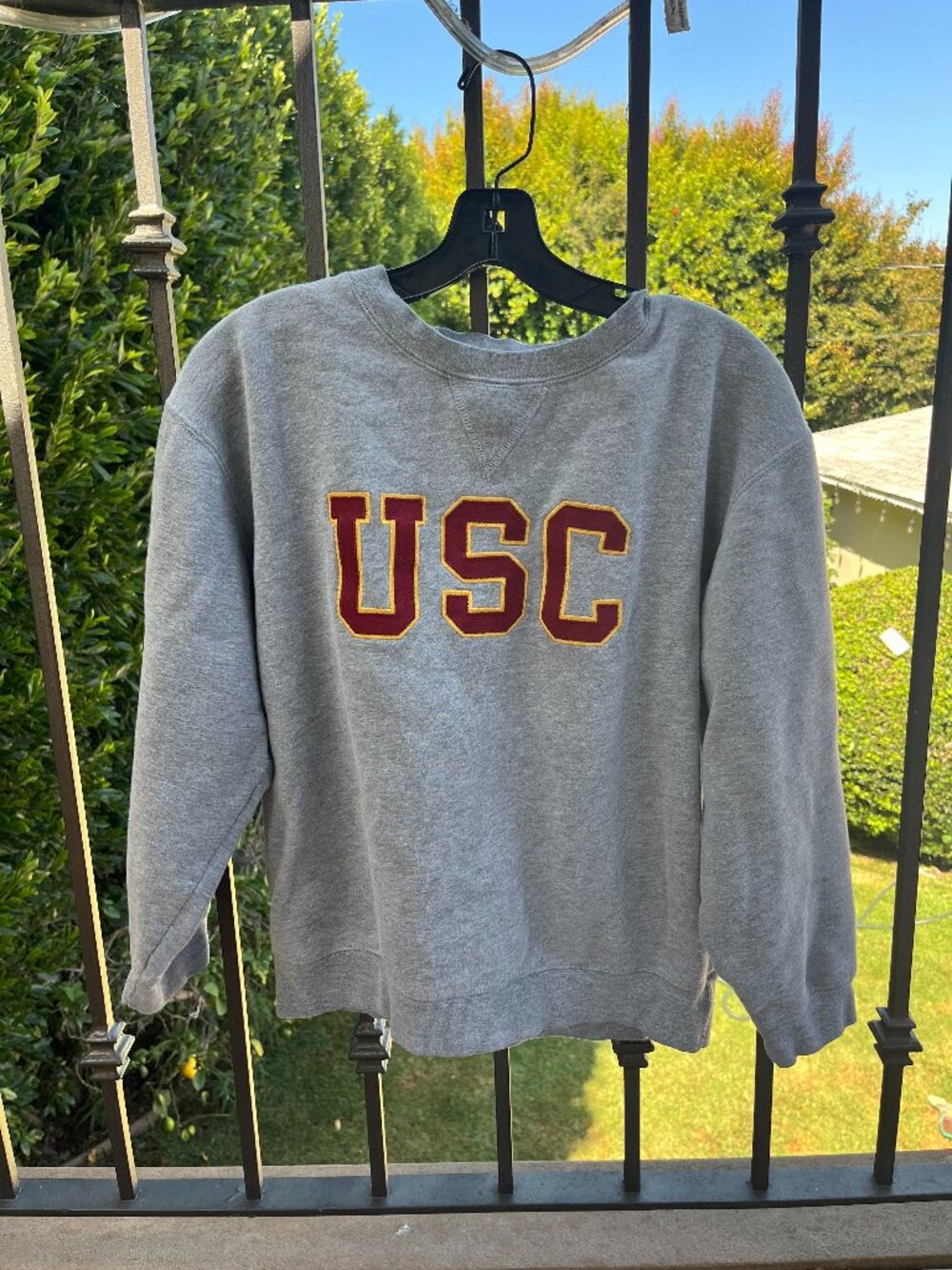 USC Heritage Collegiate Grey and Red Collegiate Sweatshirt